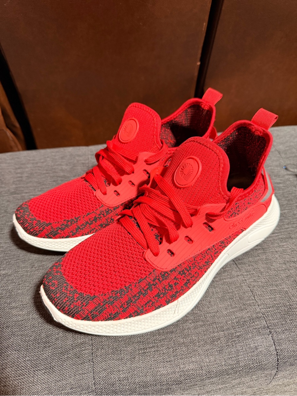 Akademiks Men's Flight Red Knit Sneakers Lace Up Walking Shoes size 9 - Picture 4 of 6